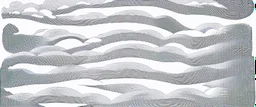 a series evenly spaced curved horizontal lines with paths inspired by clouds, cloud topography, whimsical cute, black lines on white, vector lines