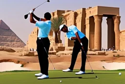 Julius caesar playing golf in egypt