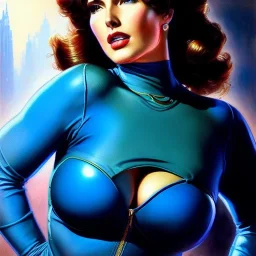 Drawing of beautiful face,'beautiful,Busty fit Sexy Vault Woman- Fallout 4 ',intense stare, ancient blue skintight suit, balanciaga fashion clothe painting by gaston bussiere, greg rutkowski, yoji shinkawa, yoshitaka amano, tsutomu nihei, donato giancola, tim hildebrandt,KyuYong Eom,Ren Wei Pan Oil on canvas, cinematic composition, extreme detail,fit full head inside picture,16k