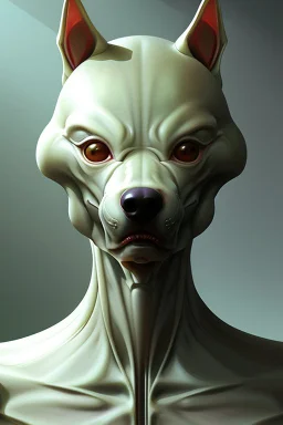 Alien dog-headed Humanoid, sci-fi, extremely detailed, digital painting, artstation, concept art, smooth, sharp focus, illustration, intimidating lighting, incredible art by Artgerm and Vincent di Fate and Anton Pieck