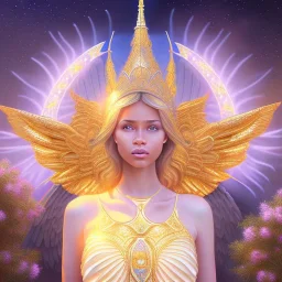 African crystal angel palace ! soft background | god rays | intricate | elegant | galactic landscape | highly detailed | illustration | depth of field, luminosity, ultra sharp focus, ultra high definition