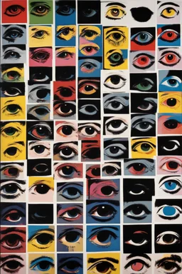 Ventablack pupil of the eye; Andy Warhol