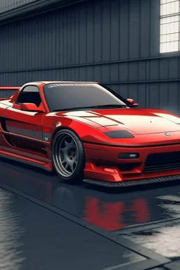 realistic rendering of a modern version of a 90's era japanese sports car