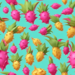 dragon fruit land. illustration 3d style. HD