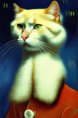 Portrait of a cat by Van Gogh