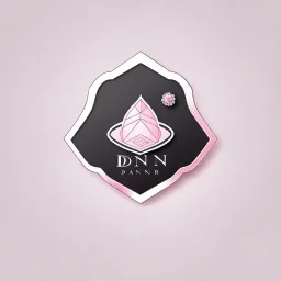 Create a logo for Deniz, a boutique of diamond-inspired dresses, Baby Pink