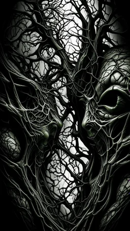 black vein, human veins, mixing together a lot of them, like a forest, big and small veins a lot of them