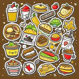 food stickers template