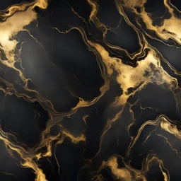 Hyper Realistic black & golden glowing marble texture with vignette effect