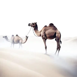 The Case of the Mysterious Glittering Camel at Night :: as Written by Sir Arthur Conan Doyle, Surreal, Dark, Mist. Desert, Spooky Colors, Cinematic Effects