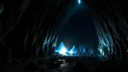 Dark ice cave