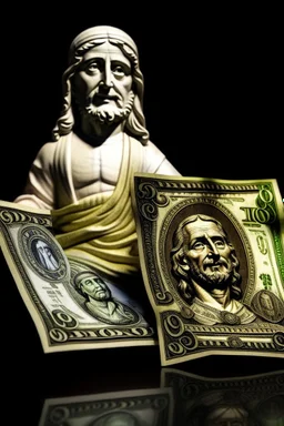 money and jesus on top of money