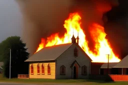 Église en feu