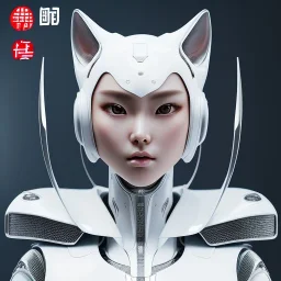 beautiful smooth realistic Japanese cat woman robot, body with long legs, cat aye, extremely sharp detail, finely tuned detail, ultra high definition, 8 k, unreal engine 5, ultra sharp focus, accurate wings