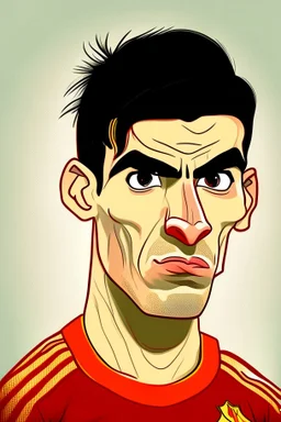 Jose Sa Portuguese football player , cartoon 2d