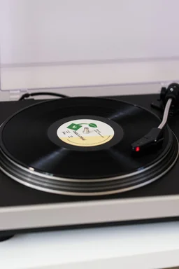 turntable paying white label vinyl