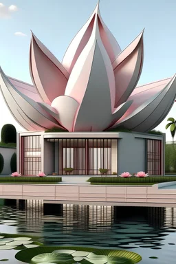 تصميم معماري لبيت على شكل وردة اللوتس