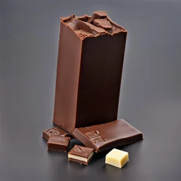 chocolate brick with bite missing