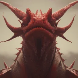 red dragon, dragon portrait, portrair, dragon head, dragon face, big eyes, fangs, dragon with horns, 8k resolution, high-quality, fine-detail, fantasy, incredibly detailed, ultra high resolution, 8k, complex 3d render, cinema 4d