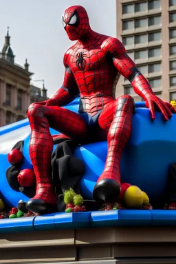 spiderman float in the macy's day parade