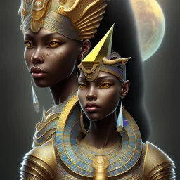 sango fantasy, fantasy magic, intricate, sharp focus, illustration, highly detailed, digital painting, concept art, matte, masterpiece head sexy view black African beauty black afro hair earth lady silver tiger head Egyptian princess pyramid sphinx background