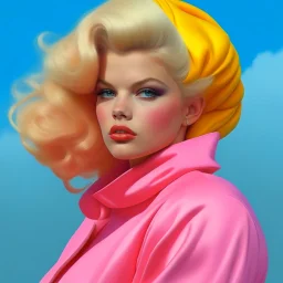 Jayne mansfield in the wind, plastic jacket