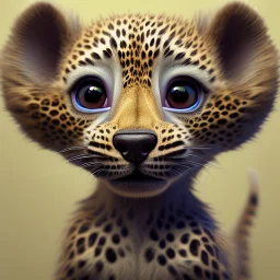 pixar art style of cute baby leopard dog in natural environment, big round eyes, monotone color, full body, au naturel, hyper detailed, digital art, trending in artstation,cinematic lighting, studio quality, smooth render, unreal engine 5 rendered, octane rendered, art style by klimt and nixeu and ian sprigger and wlop and krenz cushart