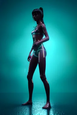 Ultra Realistic image, 25 years old brunette woman, portrait, small stature, small chest, yakuza body tattoo, transparent latex coat, rain, fog, hot, dark, leds, neon, cyberpunk, vibrant color, highly detailed, art stations, concept art, smooth, unreal engine 5, god rays, ray tracing, RTX, lumen lighting, ultra detail, volumetric lighting.