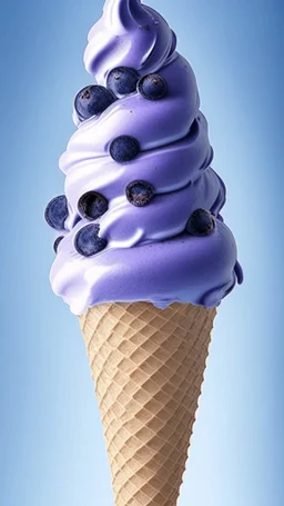 Blueberry Ice cream cone