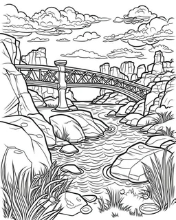 Sandstone bridges coloring pages small slim line art