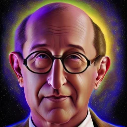 portrait of Jerry Saltz created from billions of exploding stars