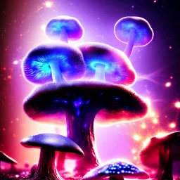 Spherical Frost metal magic armoured lightning glowing Mycelium MUSHROOM stars galaxy SPACE lANDSCAPE BURNING IN BLUE FLAMES hellfire abyss math chaos vivid cell