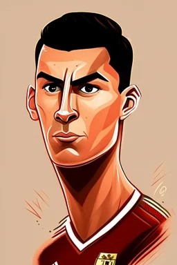 Cristiano Ronaldo Portuguese football player cartoon 2d