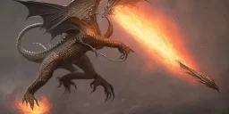 A dragon is a huge, fire-breathing creature with shiny, armored skin and large wings that allow it to fly through the air. He has long, sharp claws on his feet and hands and a long, pointy tail that he can use to injure his opponents. Its head is covered with coarse scales and it has two large, glowing eyes that can see from head to toe. His mouth is filled with glittering teeth and he has two long, curved horns on his head. The dragon has a breathtaking presence and exudes tremendous power