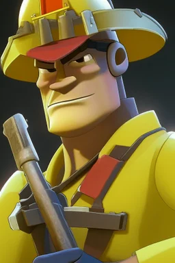 Team Fortress 2 engineer holding golden wrench