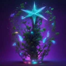 Falling Star Sorcerer Vine in vibrant glass cyberpunk art style