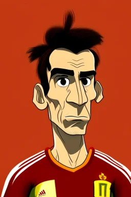 Nicholas Williams Spanish football player ,cartoon 2d