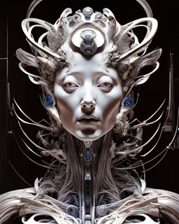"Zen of Augmented reality translucent interfaces by Wayne douglas barlowe of cyborg by yoji shinkawa, brad rigney, vray" by Ernst Fuchs, John gabriel dawe , high contrast, deep, perspective,