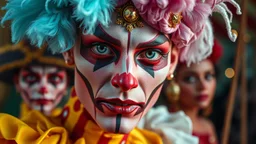 otherworldly circus with magical performers, highly realistic, realistic portrait, (((nsfw))), anatomically correct, realistic photograph, real colors, award winning photo, detailed face, realistic eyes, beautiful, sharp focus, high resolution, volumetric lighting, incredibly detailed, masterpiece, breathtaking, exquisite, great attention to skin and eyes, ,