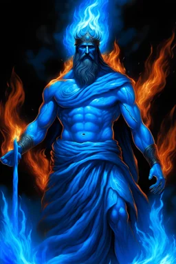 Heróide de fogo azul no corpo