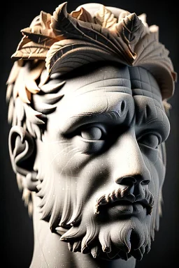 Ultra Realistic image, Roman sculpture, white marble material, Lionel Messi, gold Laurel leaves wreath, renaissance ornaments, chisel style, waist up portrait, epic, celestial, cinematic lighting, God light, god rays, 4k resolution, smooth details, ornate details, soft lighting, unreal engine 5, marble background.