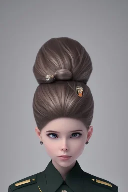 Belle Delphine, military bun hairstyle, mtp camouflage