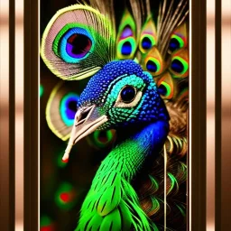 peacock in elevator