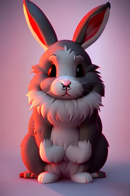 Cute animation bunny vampire