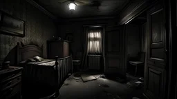 In this terrible chapter, we are shown a completely different picture from the house we are accustomed to seeing. John undergoes a horrific transformation as he begins seeing ghosts and strange phenomena around every corner of his familiar home. The rooms are filled with mysterious lights that capture air movements and shadowy shapes, creating a dark and fantastical atmosphere. John appears unsure of his surroundings, his eyes showing a dazed expression at the ghosts wandering through the air.