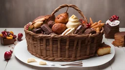 the Basket Turkey, Cake, King Pie, Chocolates