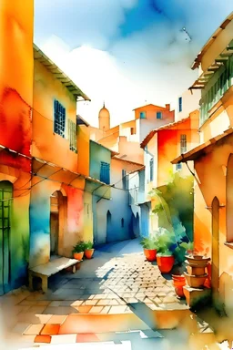 watercolor morocco