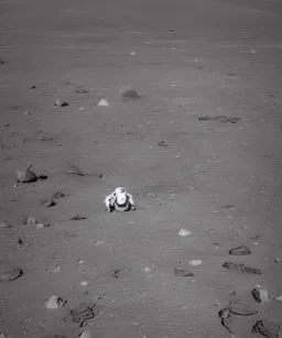 Ghastly Monster on the lunar surface