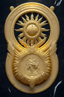 Ultra Realistic image, Roman sculpture, white marble material, Lionel Messi, gold Laurel leaves wreath, renaissance ornaments, radial gold lines, one gold star in heart, gold sun ornament back, blue background, chisel style, waist up portrait, emperor style, epic, celestial, cinematic lighting, God light, god rays, 4k resolution, smooth details, ornate details, soft lighting, unreal engine 5, art station, substance 3d.