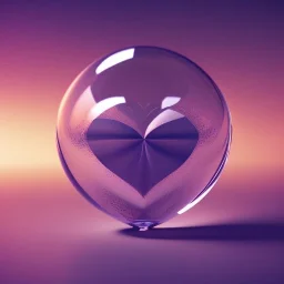 Glass shape of heart,shallow depth of field 50, macro lens, unreal engine 5, ultra detailed